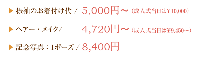 Ût / 5,000~`iĺ10,000jAwA[ E CN/4,720~`iĺ9,450`jALOʐ^ F P|[Y / 8,400~